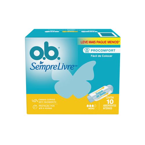 Leve 10 Pague 8 Absorvente Interno Ob Médio 10Un