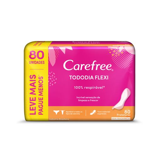 Protetor Diário Carefree Todo Dia Flexi Sem Fragrância 80U Leve Mais Pague Menos*