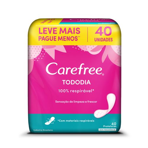 Protetor Diário Carefree Todo Dia Sem Fragrância 40U Leve Mais Pague Menos*