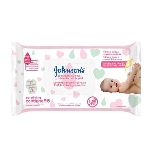 Lenços Umedecidos Johnson'S® Baby Extra Cuidado 96 Unidades