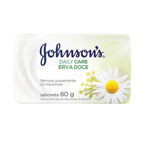 Sabonete Corporal em Barra Johnson’s® Daily Care Erva Doce 80g
