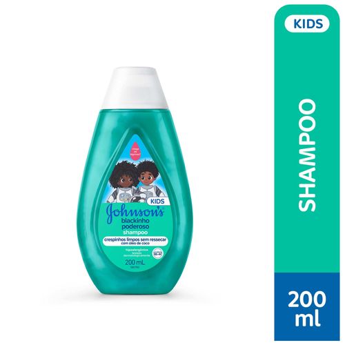 Shampoo Infantil para Cabelos Crespos Johnson’s® blackinho Poderoso, 200ml