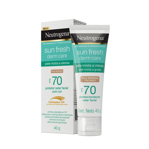 Neutrogena Sun Fresh Oily Skin Pele Morena Fps 70